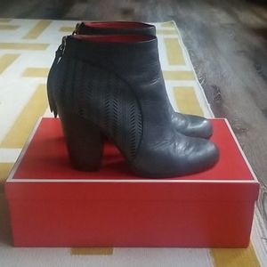 Coach leather ankle booties